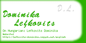 dominika lefkovits business card